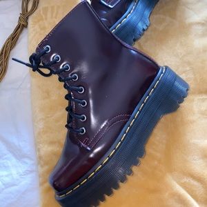 Vegan Jadon II platform in cherry red